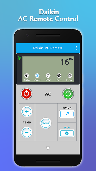 Daikin AC Remote Control - Image screenshot of android app