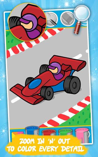 Cars coloring pages for kids - Gameplay image of android game