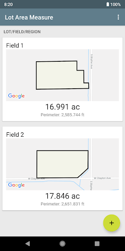 Lot Area Calculator - عکس برنامه موبایلی اندروید