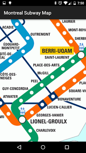 Montreal Subway Map - Image screenshot of android app