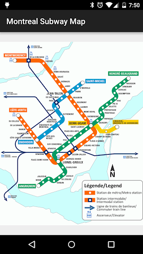 Montreal Subway Map - Image screenshot of android app