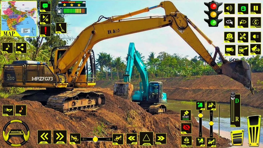 Road Construction Jcb games 3D - Gameplay image of android game