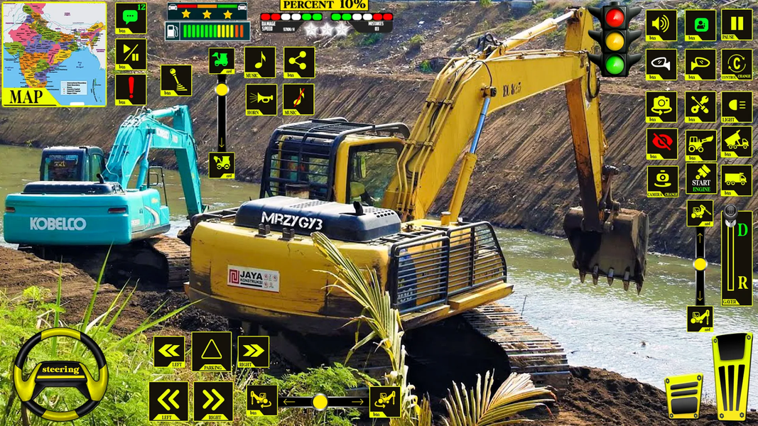 Road Construction Jcb games 3D - Gameplay image of android game
