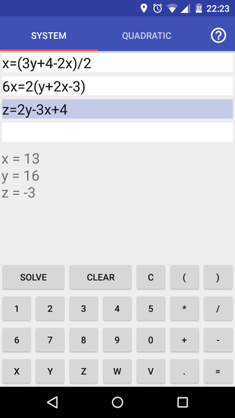 Equation System Solver - عکس برنامه موبایلی اندروید