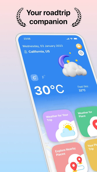 Roadtripper: Weather planner - عکس برنامه موبایلی اندروید