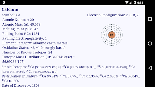 Periodic Table - Image screenshot of android app