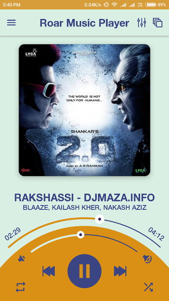 Roar Music Player - عکس برنامه موبایلی اندروید