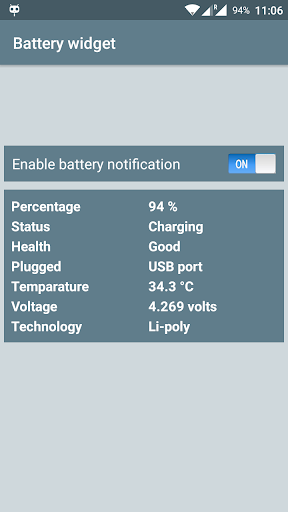 Battery Widget & Info - Image screenshot of android app