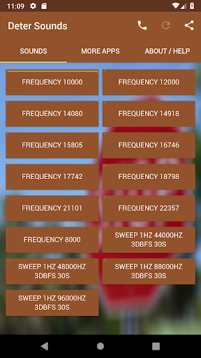 Sound To Deter - Image screenshot of android app