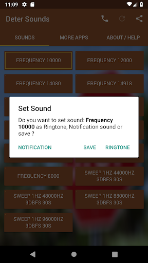 Sound To Deter - Image screenshot of android app