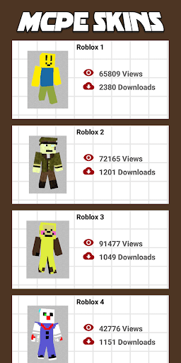 Roblox Skins for Minecraft - Image screenshot of android app