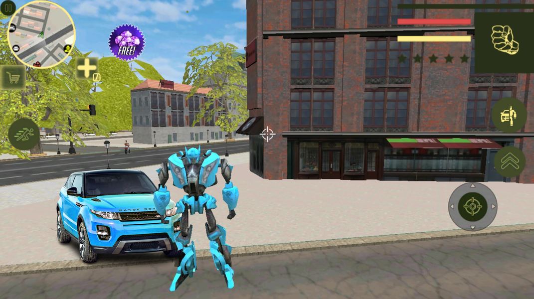 Super Car Robot Transforme Sim - Gameplay image of android game