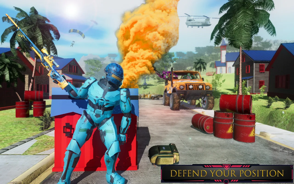 Robot Shooting : Commando Game - Gameplay image of android game