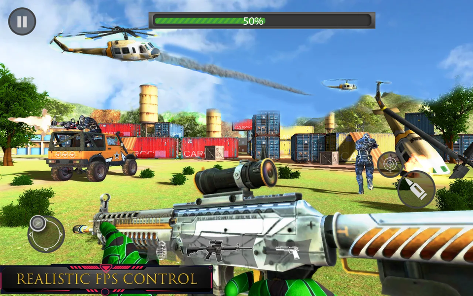 Robot Shooting : Commando Game - Gameplay image of android game
