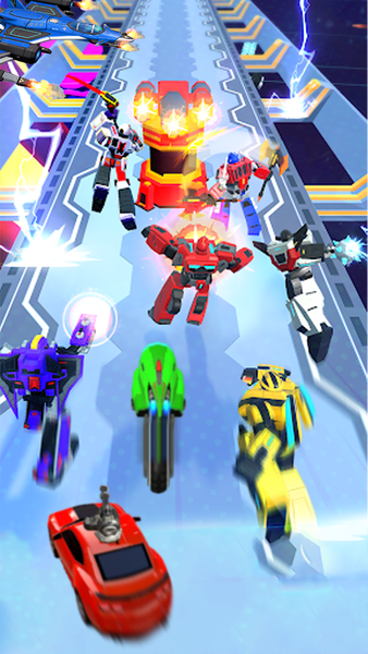 Robot Run Transforming Race - Gameplay image of android game