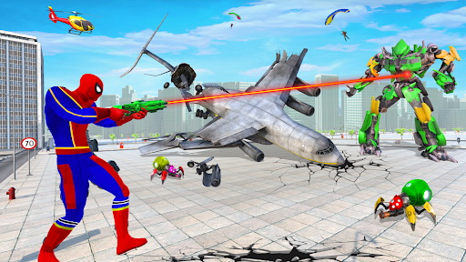 Rope Superhero Games Rope Hero - Gameplay image of android game