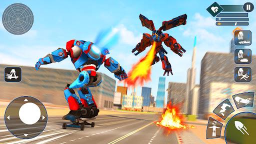 Flying limo car: Police robots - Gameplay image of android game