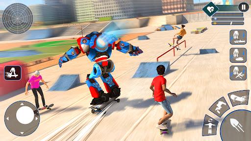 Flying limo car: Police robots - Gameplay image of android game