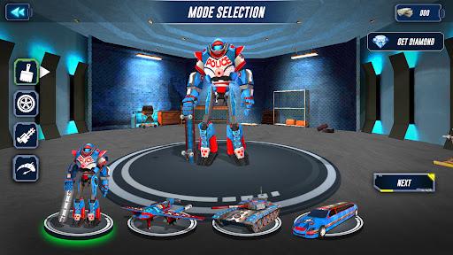 Flying limo car: Police robots - Gameplay image of android game