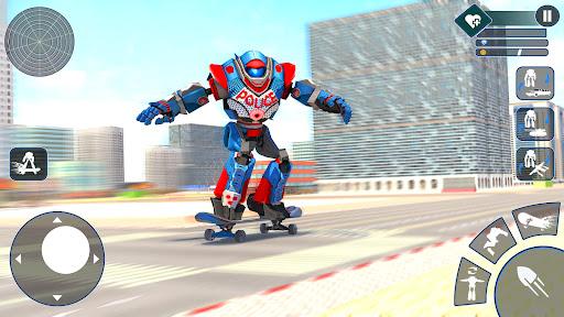 Flying limo car: Police robots - Gameplay image of android game