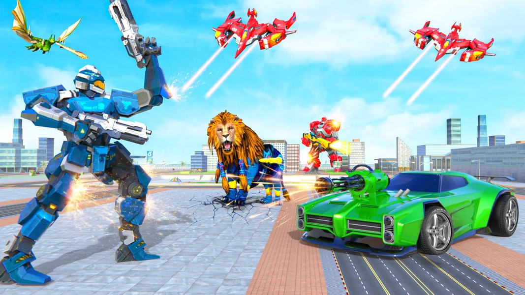 Lion robot game - multi robots - Gameplay image of android game