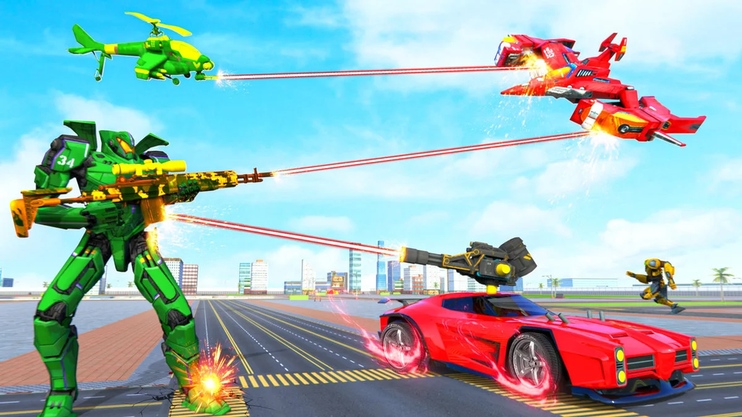 Lion robot game - multi robots - Gameplay image of android game