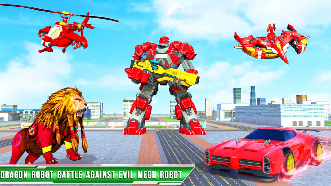 Lion robot game - multi robots - Gameplay image of android game