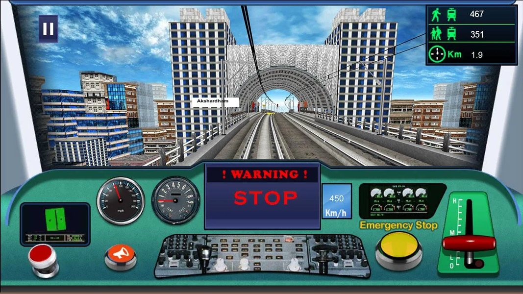 Indian metro train simulator - Gameplay image of android game