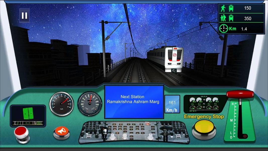 Indian metro train simulator - Gameplay image of android game