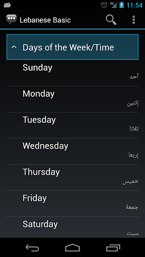 Lebanese Basic Phrases - Image screenshot of android app