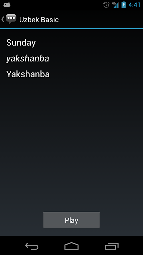 Uzbek Basic Phrases - عکس برنامه موبایلی اندروید