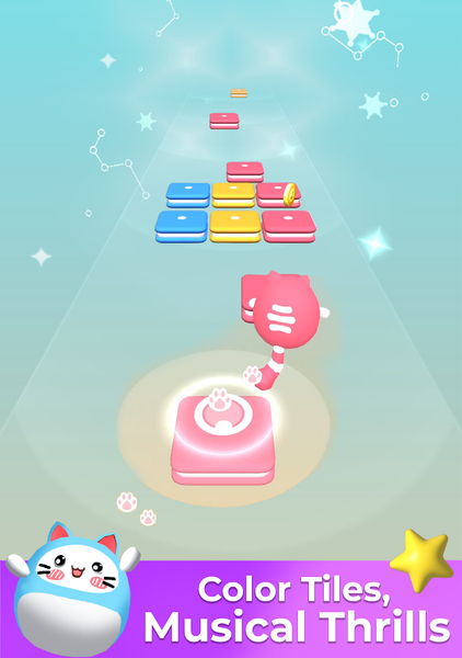 EDM Cats - Dancing Tiles Hop - Gameplay image of android game