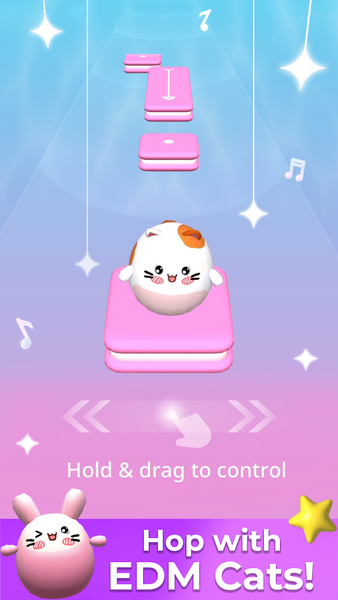 EDM Cats - Dancing Tiles Hop - Gameplay image of android game