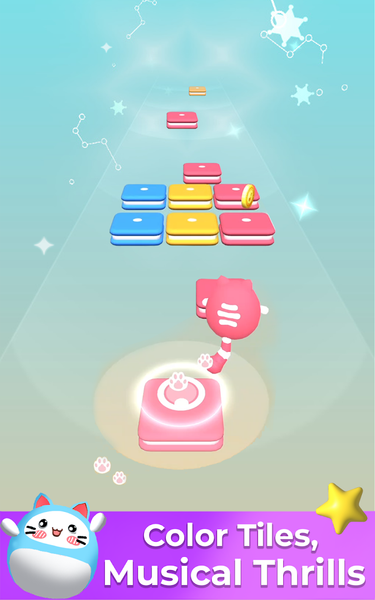 EDM Cats - Dancing Tiles Hop - Gameplay image of android game