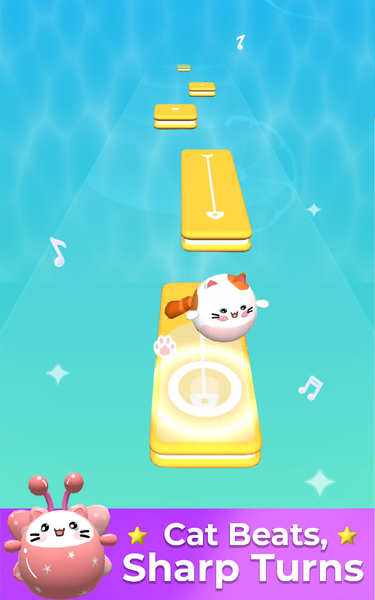 EDM Cats - Dancing Tiles Hop - Gameplay image of android game