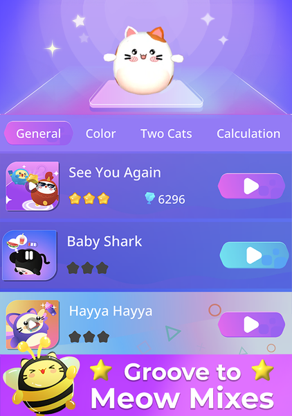 EDM Cats - Dancing Tiles Hop - Gameplay image of android game