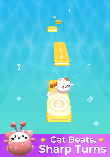 EDM Cats - Dancing Tiles Hop - Gameplay image of android game
