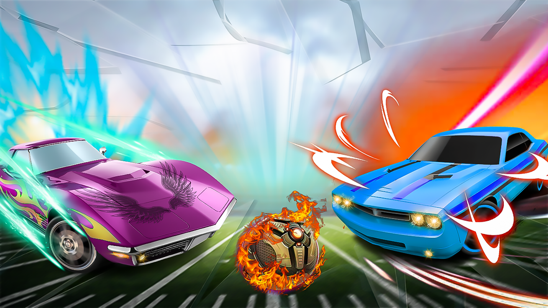 Rocket Car: Football Game 3D - Gameplay image of android game