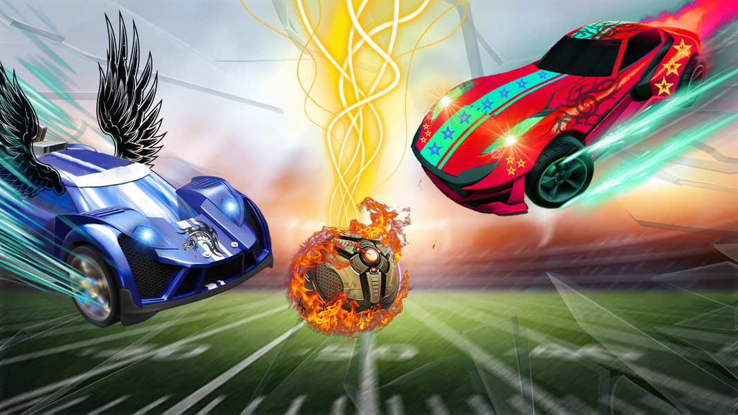 Rocket Car: Football Game 3D - Gameplay image of android game