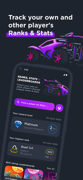 RL Garage for Rocket League - Image screenshot of android app