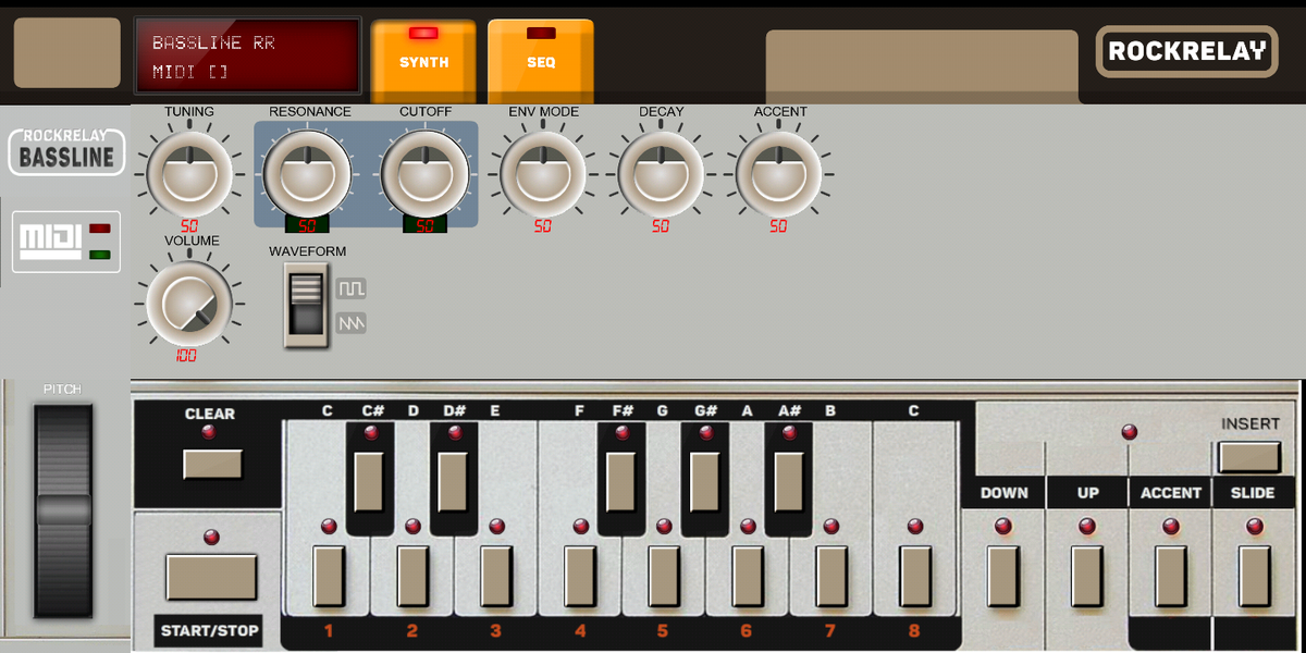 Synthesizer TB 303 Bassline - Image screenshot of android app