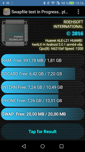 MemoryInfo & Swapfile Check - Image screenshot of android app