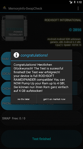 MemoryInfo & Swapfile Check - Image screenshot of android app