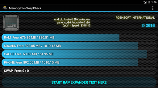 MemoryInfo & Swapfile Check - Image screenshot of android app