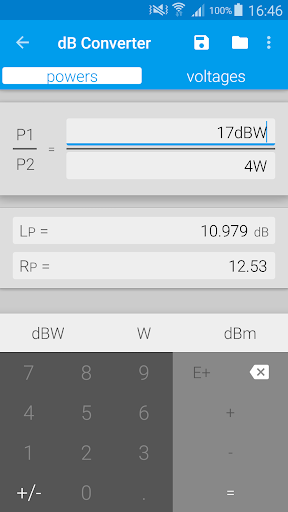 dB Calculator - Image screenshot of android app