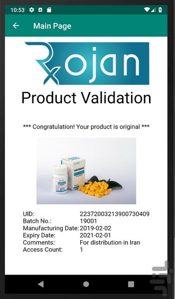 Rojan Validator - Image screenshot of android app