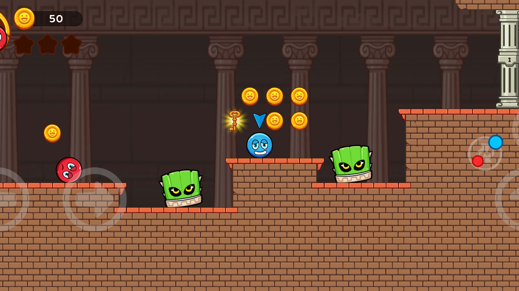 Roller Ball Blue - Gameplay image of android game