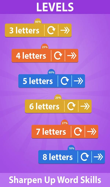 Anagram Game - 8 Letter Jumble - Gameplay image of android game