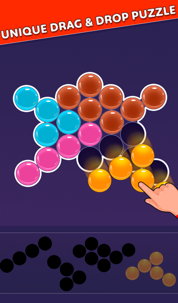 Bubble Tangram Puzzle Master - Gameplay image of android game