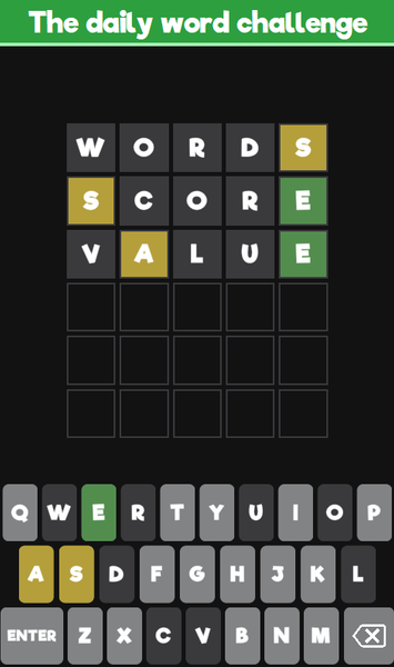 Worde - Word Guess Challenge - Gameplay image of android game